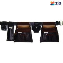 Trade Time Ultimate 100 Deluxe - 6 Pouch Double Carpenter's Nail Bag Tool Aprons, Belts & Holders